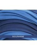 Turban Leslie von MMParis zweifarbig, Bambusfaser: leicht, weich, leicht zu binden, Volumeneffekt und natürlicher Look.