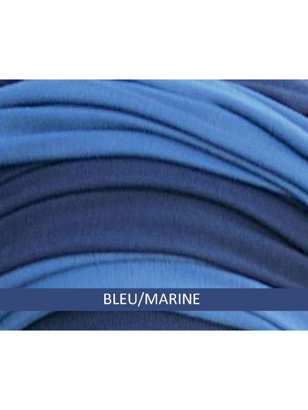 Turban Leslie von MMParis zweifarbig, Bambusfaser: leicht, weich, leicht zu binden, Volumeneffekt und natürlicher Look.