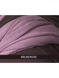 Turban Leslie von MMParis zweifarbig, Bambusfaser: leicht, weich, leicht zu binden, Volumeneffekt und natürlicher Look.