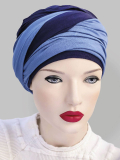 Turban Leslie von MMParis zweifarbig, Bambusfaser: leicht, weich, leicht zu binden, Volumeneffekt und natürlicher Look.
