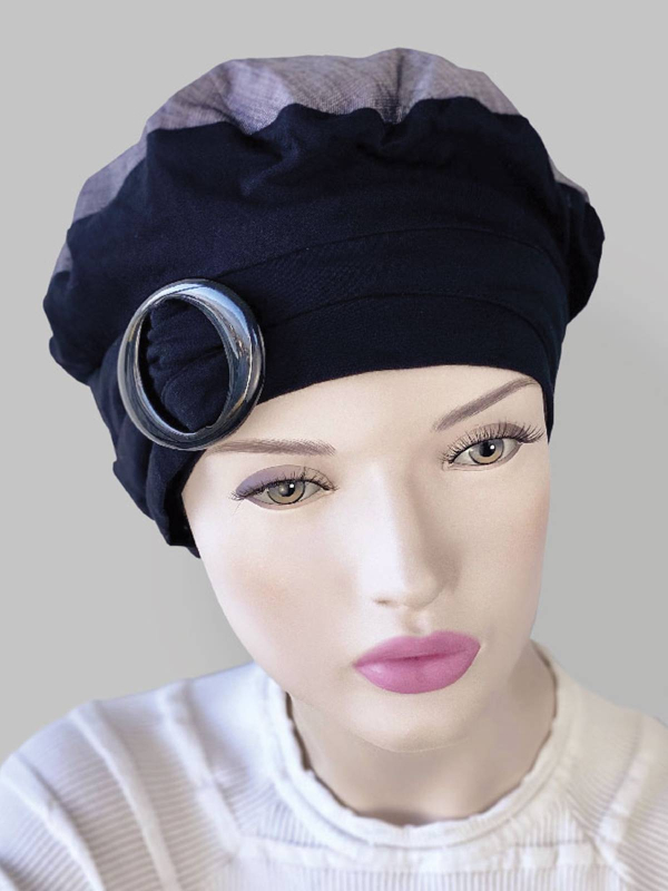 Turban Jules von MMParis aus plissierter Bambusfaser, leicht und atmungsaktiv, natürliches Volumen für einen femininen und komfo