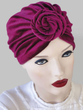 Turban-Mütze Sandra aus Samt von MM Paris, elegant, weich und leicht anzuziehen, ideal bei Alopezie und Chemo-/Strahlentherapie