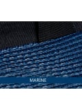 Damen-Strohhut Venice aus luftigem Stroh, schwarzes Band, Naturfarben, Schwarz oder Marineblau – leichter Sonnenschutz.