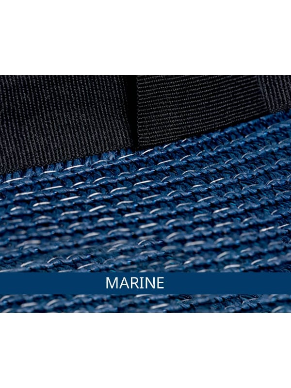 Damen-Strohhut Venice aus luftigem Stroh, schwarzes Band, Naturfarben, Schwarz oder Marineblau – leichter Sonnenschutz.