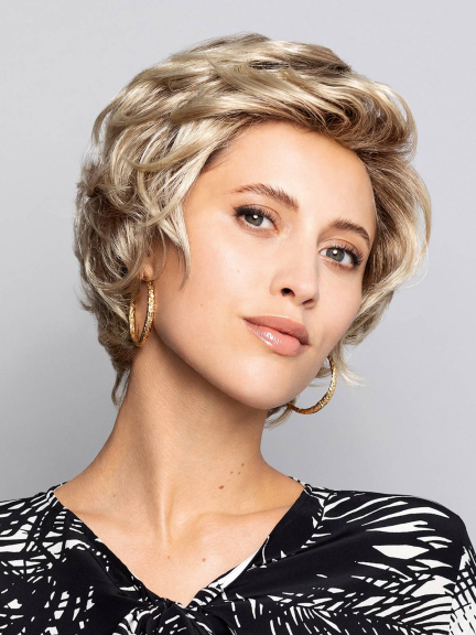 Perücke Wind Mono Lace Large – fransiger Kurzhaarschnitt, natürliches Volumen