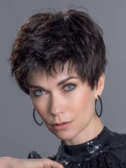 Perücke Cool - kurzer Unisex-Schnitt mit unsichtbarem SENSITIVE-Tüll, Rooted/Mix-Effekt