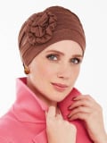 Mütze Nora Gisela Mayer – Dekorative Blume, 95% Viskose, eleganter Stil