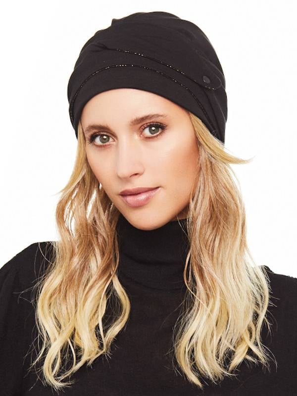 Set Maya — Turban-Mütze mit wendbarem Stirnband (95% Viskose)
