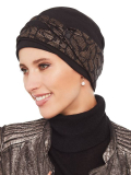Set Maya — Turban-Mütze mit wendbarem Stirnband (95% Viskose)