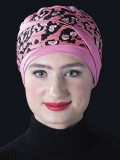 Turban Doris MMParis aus zweifarbiger Bambusfaser, kleiner Hut-Stil, einfach aufzusetzen für ein natürliches Volumen
