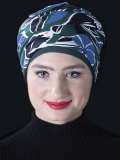 Turban Nadia MMParis zweifarbig: weiche Faltenmütze mit Bindeband, sommerlicher und komfortabler Stil