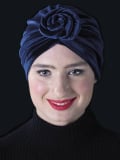 Turbanmütze Sandra aus Samt MM Paris, elegant, weich und leicht anzuziehen, ideal bei Alopezie und Chemo-/Strahlentherapie