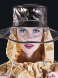 Regenkappe Tiana MM Paris aus glänzendem PVC, 100% wasserdicht, ultrastylische Farben für Ausflüge im Regen