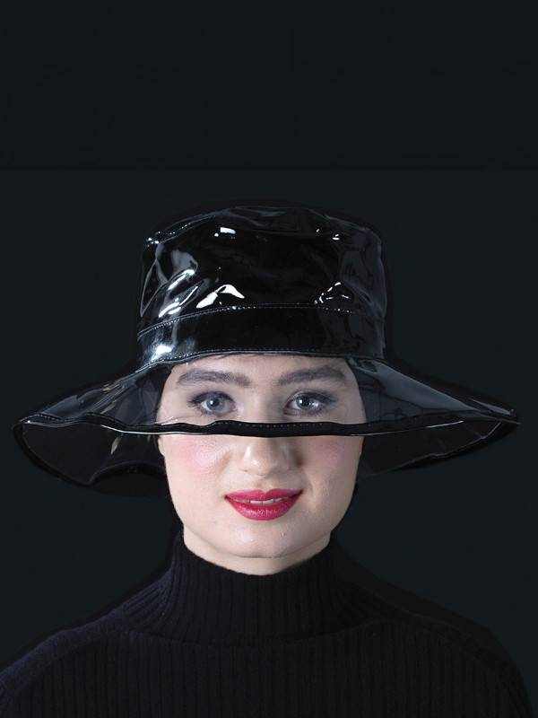 Regenkappe Tiana MM Paris aus glänzendem PVC, 100% wasserdicht, ultrastylische Farben für Ausflüge im Regen