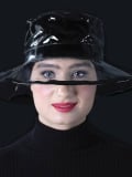 Regenkappe Tiana MM Paris aus glänzendem PVC, 100% wasserdicht, ultrastylische Farben für Ausflüge im Regen