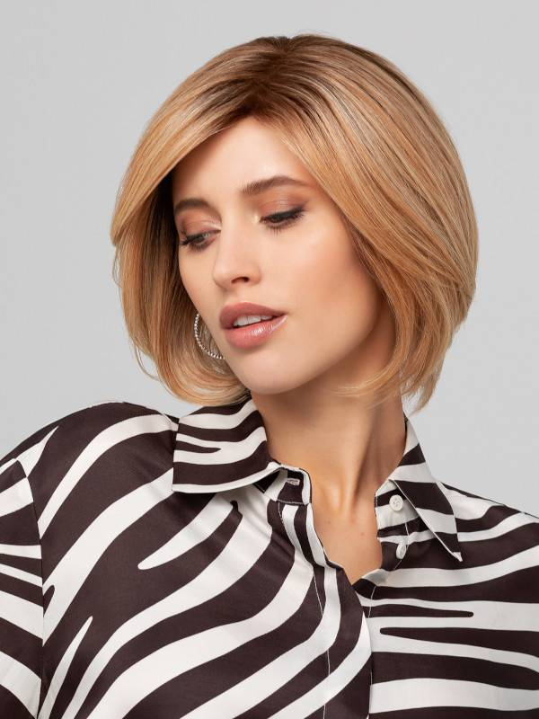 Perücke Supreme Lady Gisela Mayer halblang: Mix 50% Remy Hair & Thermofaser 120°C, Cinema-Tüll, Komfort und Diskretion.