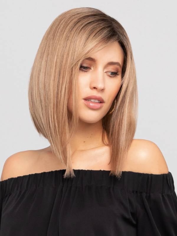 Perücke Supreme Page Long Gisela Mayer halblang, 50% Echthaar Remy Hair und Thermofaser 120°C, diskreter Cinema-Tüll
