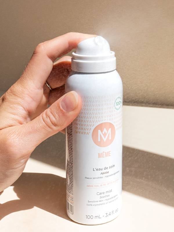 Pflegespray MÊME: 100% natürlicher alkalischer Nebel, parfümfrei, zum Beruhigen und Schützen empfindlicher Haut (Strahlentherapi