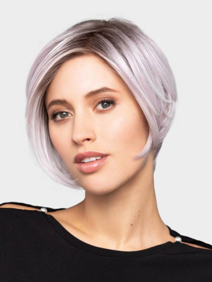 Hi Flirt – kurze asymmetrische Perücke aus Kunstfaser, hitzebeständig bis 150°C, für einen einzigartigen Look