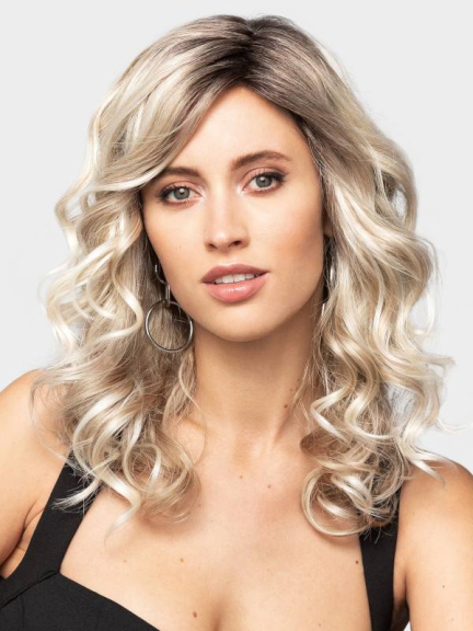 Nuba Mono Lace - Lange Perücke mit natürlichen Locken, glamouröses Aussehen