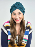 Lange wellige Haarkrone Les Franjynes aus Premium-Kunstfaser, zu tragen unter Turban, Kopftuch oder Mütze