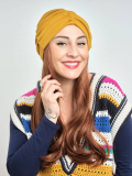Lange wellige Haarkrone Les Franjynes aus Premium-Kunstfaser, zu tragen unter Turban, Kopftuch oder Mütze