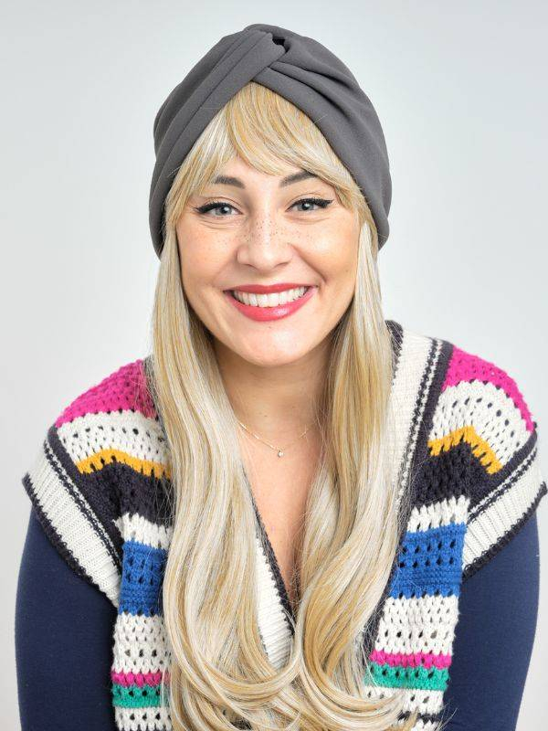Lange wellige Haarkrone Les Franjynes aus Premium-Kunstfaser, zu tragen unter Turban, Kopftuch oder Mütze