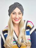 Lange wellige Haarkrone Les Franjynes aus Premium-Kunstfaser, zu tragen unter Turban, Kopftuch oder Mütze