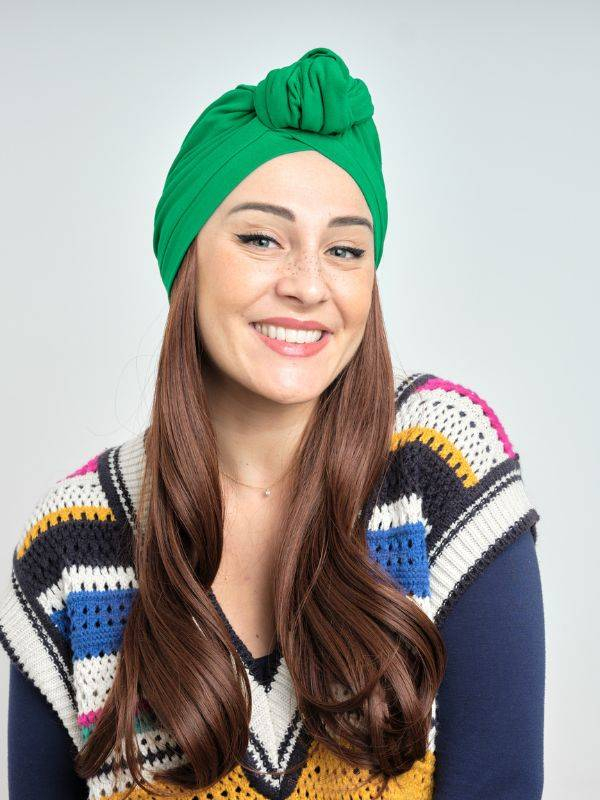 Lange gewellte Haarkrone Les Franjynes aus Premium-Kunstfaser, zu tragen unter Turban, Tuch oder Mütze