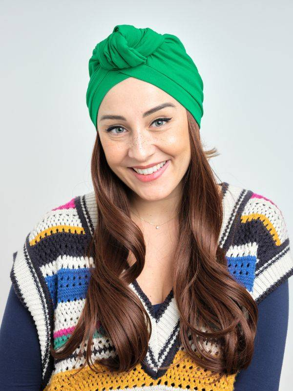 Lange gewellte Haarkrone Les Franjynes aus Premium-Kunstfaser, zu tragen unter Turban, Tuch oder Mütze