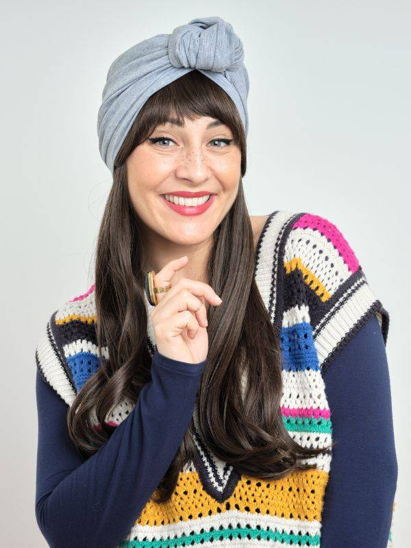 Lange gewellte Haarkrone Les Franjynes aus Premium-Kunstfaser, zu tragen unter Turban, Tuch oder Mütze