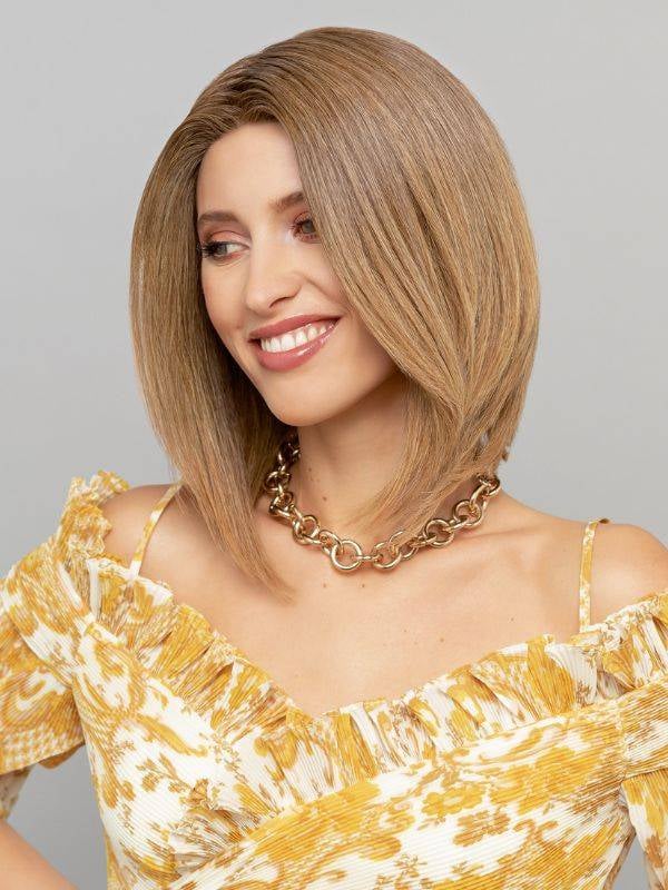 Prime Page Lace HH: medizinische Perücke aus Remy Hair, mittellanger Bob mit Kinotüll für eine unsichtbare Haarlinie