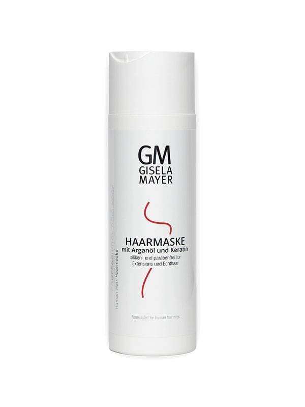 Reparaturmaske Gisela Mayer für Echthaar: Pflege mit Argan und Keratin, Glanz und Reparatur der Haarspitzen.