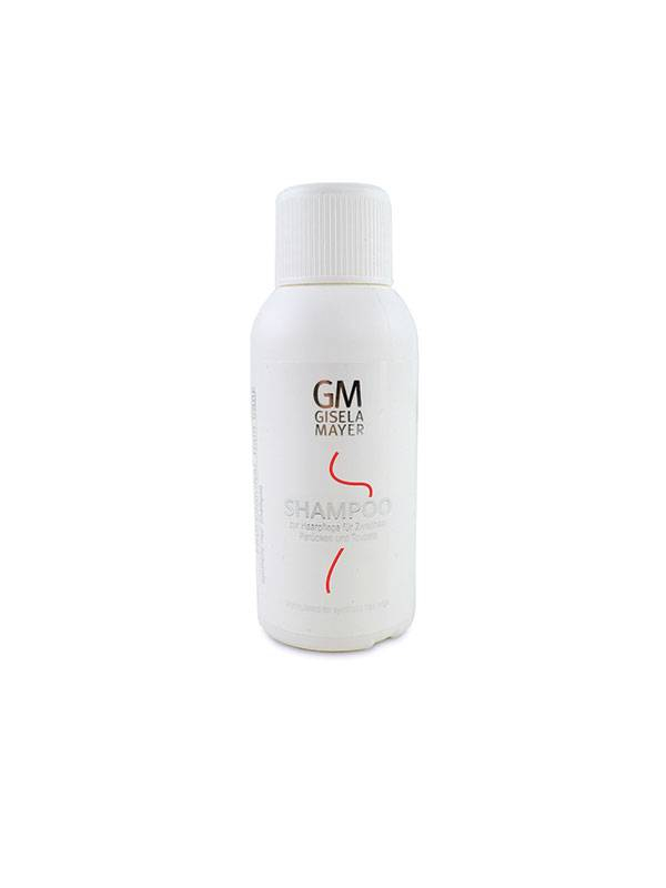 Mini-Shampoo Gisela Mayer für Perücken und Kunsthaar, Tiefenreinigung und geschmeidige Faser, Reisegröße.