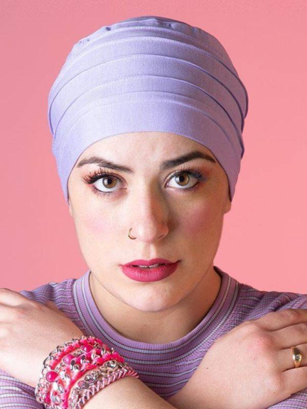 Turban Lola aus weicher und plissierter Bambusfaser