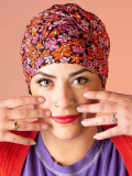 Turban Adele Imprimé MMParis aus Bambusfaser, leicht, weich und atmungsaktiv