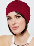 Turban Florida Gisela Mayer aus Bambus: gefaltet, leicht und ultraweich, ideal nach Chemotherapie oder bei Alopezie.