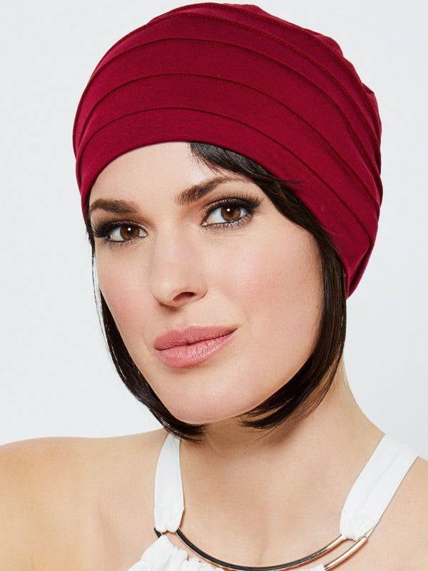 Turban Florida Gisela Mayer aus Bambus: gefaltet, leicht und ultraweich, ideal nach Chemotherapie oder bei Alopezie.