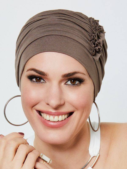 Turban Loreen Bamboo von Gisela Mayer mit floralem Detail