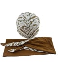 Set Anea Gisela Mayer: Haube + Stirnband mit Druckknöpfen, elegante Muster, weiche Viskose für einen natürlichen und komfortable
