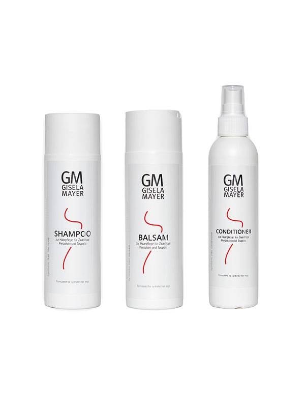 Gisela Mayer Pflegeset für Kunsthaarperücken: Shampoo, Balsam und Conditioner für weiche und glänzende Faser