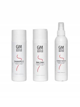 Pflegeset Synthetikhaar: 1 Shampoo + 1 Balsam + 1 Conditioner - Gisela Mayer