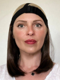 Haarkrone Krownie Bikiwig aus Thermofaser 180°C, natürlicher Blunt-Bob-Effekt, ideal unter Turban, Mütze oder Hut