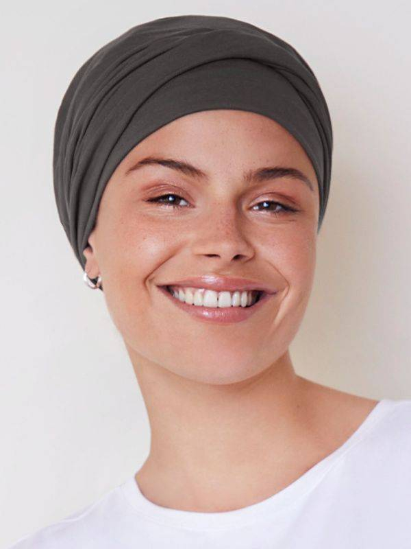 Turban Viva Twin Set Christine Headwear: Mütze + abnehmbares Stirnband, Baumwolle/Viskose, bequemer Halt bei Alopezie und Chemot