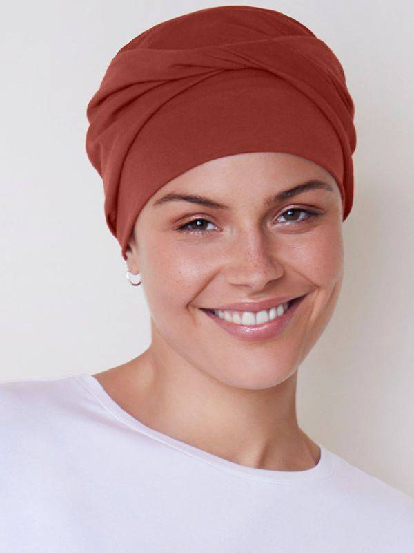 Turban-Mütze Viva Câlin Christine Headwear aus Baumwolle/Viskose, weich und atmungsaktiv, für empfindliche Kopfhaut (Alopezie, C