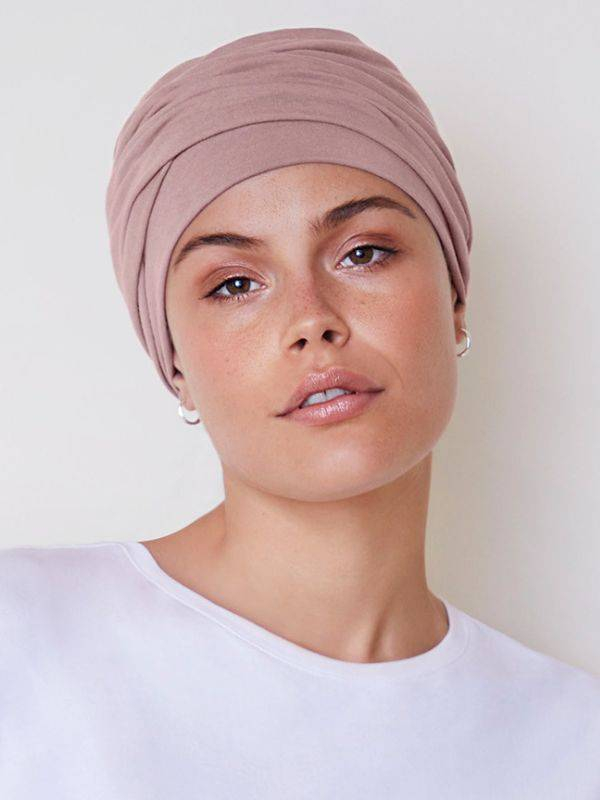 Turban-Mütze Viva Câlin Christine Headwear aus Baumwolle/Viskose, weich und atmungsaktiv, für empfindliche Kopfhaut (Alopezie, C