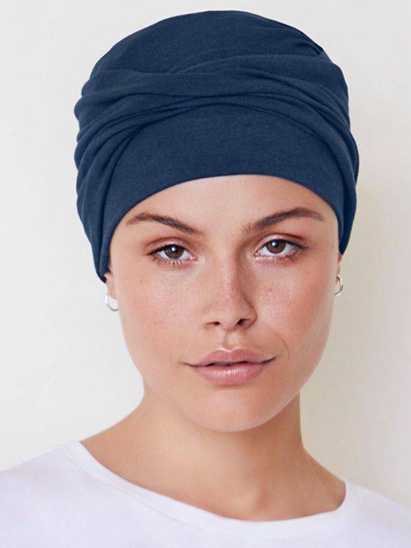 Turban-Mütze Viva Câlin Christine Headwear aus Baumwolle/Viskose, weich und atmungsaktiv, für empfindliche Kopfhaut (Alopezie, C