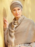 Poncho aus Wolle und Kaschmir im großen Format 65×54 cm, ultraweich und warm, mit seitlicher Öffnung – ideal für Winter und Pfle