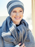 Poncho aus Wolle und Kaschmir im großen Format 65×54 cm, ultraweich und warm, mit seitlicher Öffnung – ideal für Winter und Pfle