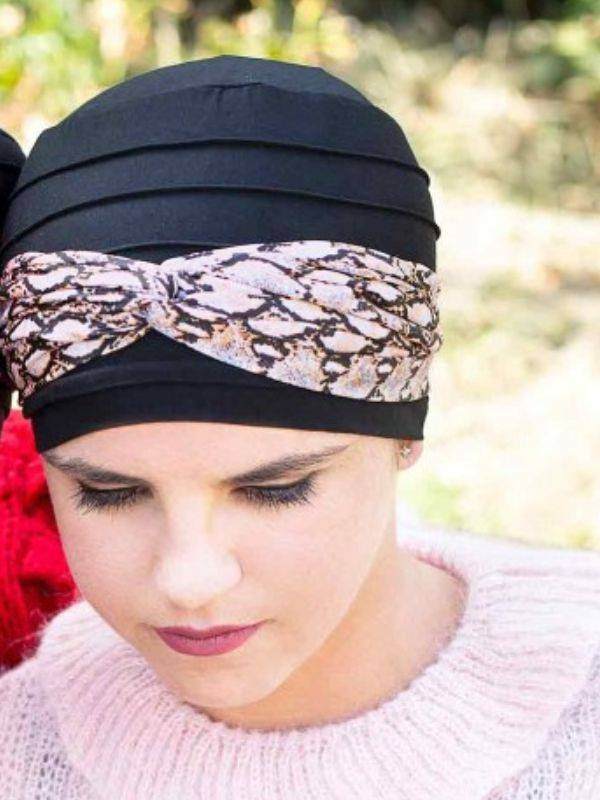Stirnband Jane MM Paris mit modischen Mustern, Einheitsgröße, ideal zum Aufwerten einer einfarbigen Mütze wie dem Turban Lola